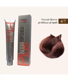 رنگ موی قهوه ای نسکافه ای ایندوری کد 4/7