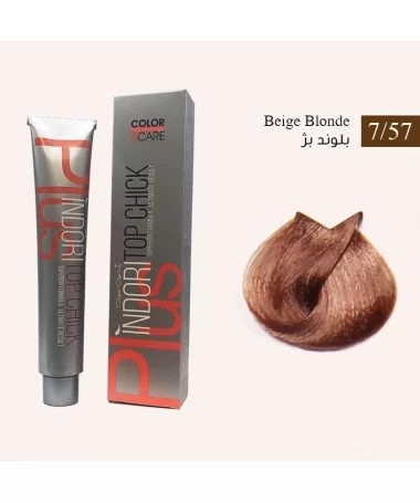 رنگ موی بلوند بژ ایندوری کد 7/57
