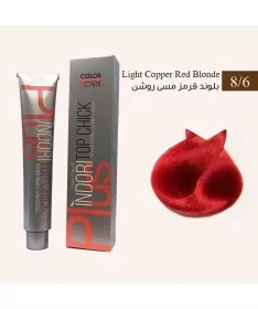 رنگ موی بلوند قرمز مسی روشن ایندوری کد 8/6