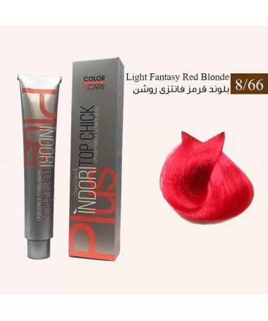 رنگ موی بلوند قرمز فانتزی روشن ایندوری کد 8/66