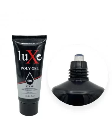 پلی ژل کاشت ناخن لوکسی LUXE 60ml کلیر - کد 01