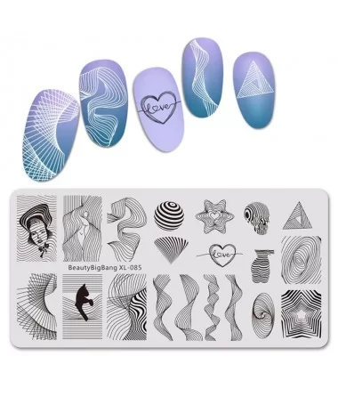 شابلون فلزی طراحی ناخن XL-085
