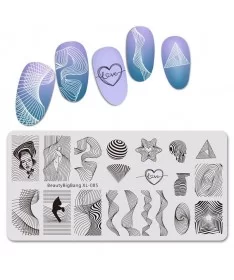 شابلون فلزی طراحی ناخن XL-085