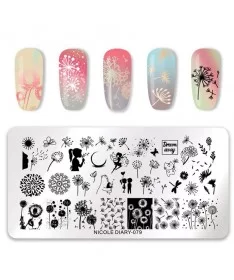 شابلون فلزی طراحی ناخن NICOLE DIARY-079