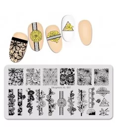 شابلون فلزی طراحی ناخن کد:03