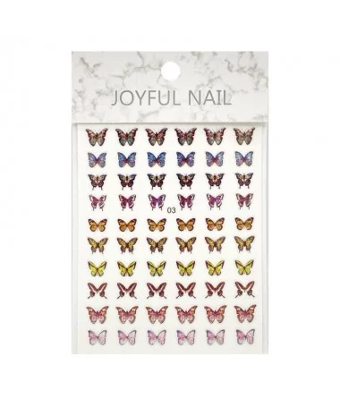برچسب 3D ناخن پروانه JOYFUL 03