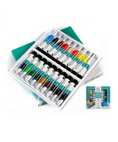 پک 18 عددی رنگ اکریلیک طراحی ناخن وینزور WINSOR