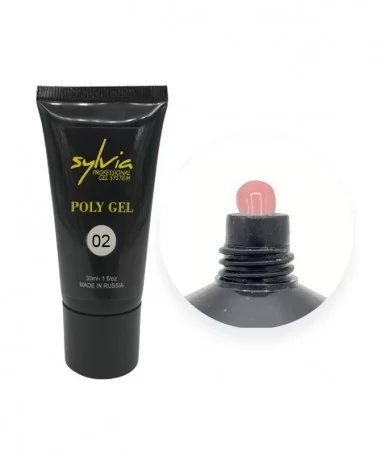 پلی ژل کاشت ناخن سیلویا SYLVIA 30ml کد:02