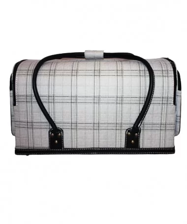 کیف لوازم کاشت ناخن طرح پیچازی سفید بزرگ