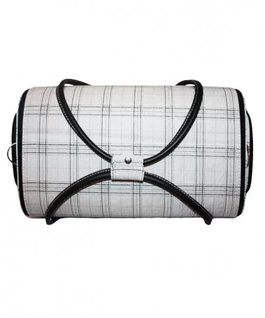 کیف لوازم کاشت ناخن طرح پیچازی سفید بزرگ