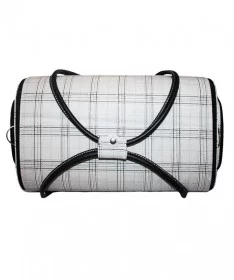 کیف لوازم کاشت ناخن طرح پیچازی سفید بزرگ