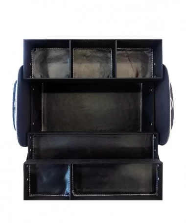 کیف لوازم کاشت ناخن طرح پیچازی سفید بزرگ