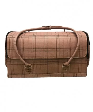 کیف لوازم کاشت ناخن طرح پیچازی صورتی بزرگ