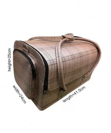 کیف لوازم کاشت ناخن طرح پیچازی صورتی بزرگ