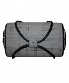 کیف لوازم کاشت ناخن طرح پیچازی طوسی بزرگ