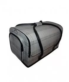 کیف لوازم کاشت ناخن طرح پیچازی طوسی بزرگ