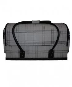 کیف لوازم کاشت ناخن طرح پیچازی طوسی بزرگ