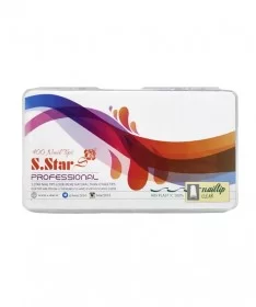 تیپ ناخن اس استار S-STAR شیشه ای 400 عددی