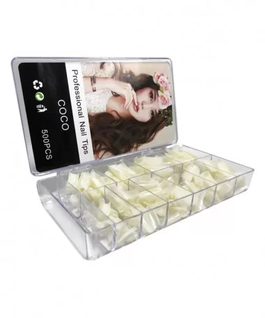 تیپ ناخن کوکو COCO شیری 500 عددی