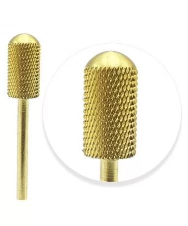 سر سوهان الماسه استوانه ای سر گرد طلایی