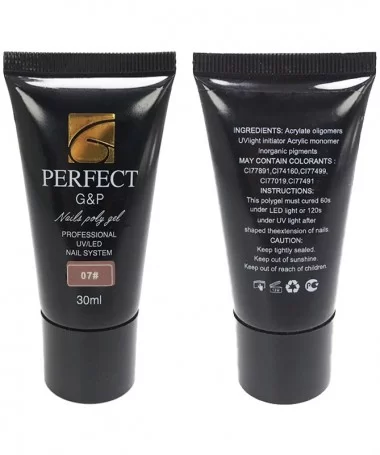 پلی ژل کاشت ناخن پرفکت جی اند پی PERFECT G&P کد 07