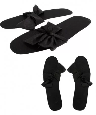 دمپایی پدیکور گره ای مشکی - یک جفت