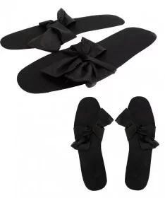 دمپایی پدیکور گره ای مشکی - یک جفت