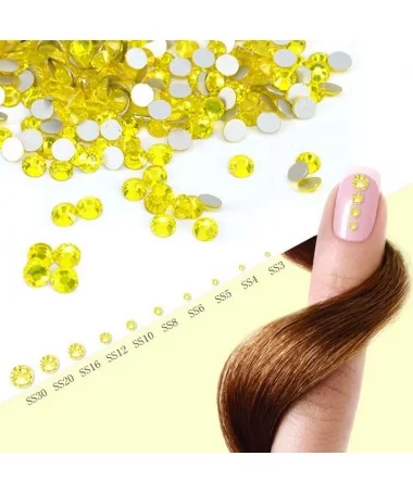 نگین ناخن سوارفسکی 1140 عددی سایزبندی طلایی