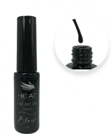 ژل طراحی لاینر ناخن هیت مشکی HEAT