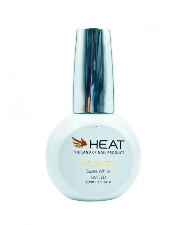 لاک ژل سفید 30 میل هیت HEAT