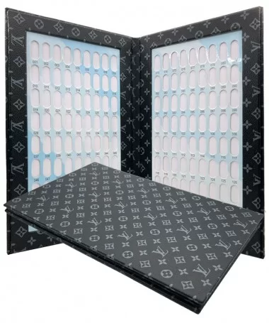 آلبوم کالیته ناخن 144 عددی طرح لویی ویتون مشکی