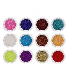 دیزاین براده ناخن، پک 12 عددی رنگی