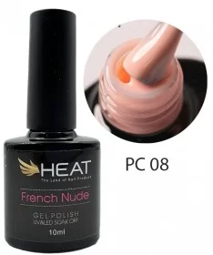 لاک ژل بیس فرنچ هیت HEAT PC08