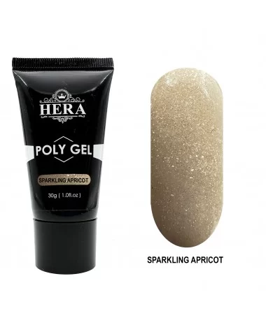 پلی ژل 30 میل هرا زردآلو شاین دار HERA SPARKLING APRICOT
