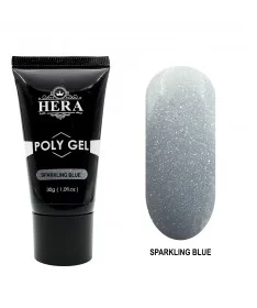 پلی ژل 30 میل هرا آبی شاین دار HERA SPARKLING BLUE