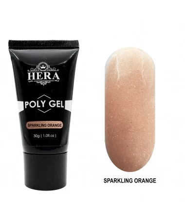پلی ژل 30 میل هرا نارنجی شاین دار HERA SPARKLING ORANGE