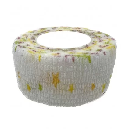 نوار محافظ ناخن 2.5 سانتی سفید طرح دار