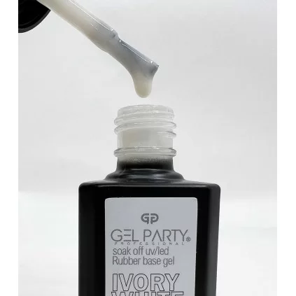 رابر بیس ناخن ژل پارتی GEL PARTY IVORY WHITE