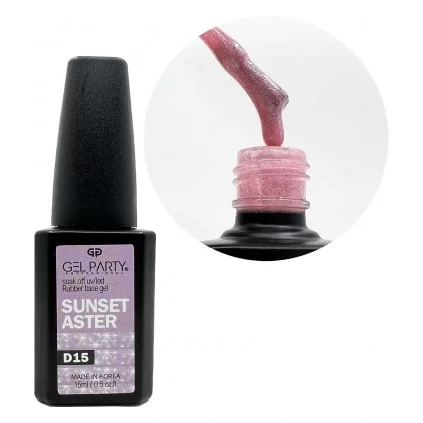 دیسکو رابر بیس ناخن ژل پارتی GEL PARTY SUNET ASTER