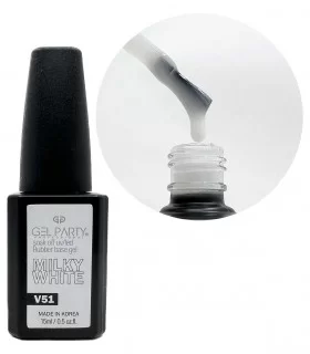 رابر بیس ناخن ژل پارتی GEL PARTY MILKY WHITE