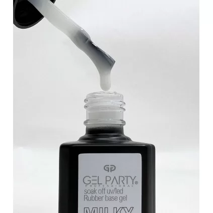 رابر بیس ناخن ژل پارتی GEL PARTY MILKY WHITE