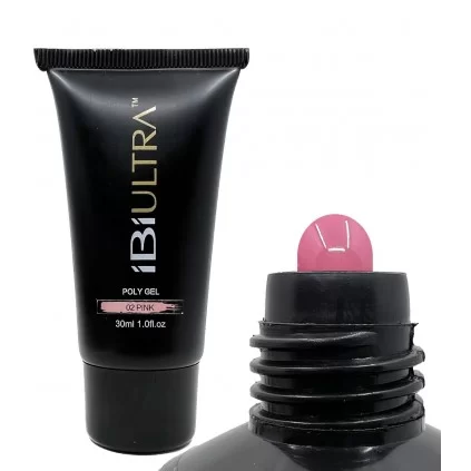 پلی ژل کاشت ناخن آی بی آی  PINK - 02 IBI