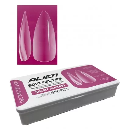 تیپ ژل ( ژلیکس ) بادامی کوتاه آلین 550 عددی ALIEN SHORT ALMOND