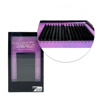 مژه والیوم فر D قطر 0.07 قد 10 میل والی لش WALLY LASH