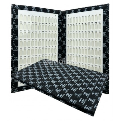 آلبوم کالیته ناخن چرم طرح شنل مشکی - 176 عددی