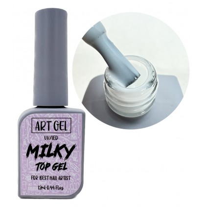 تاپ ژل شیری آرت ژل ART GEL MILKY TOP GEL