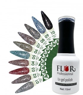 لاک ژل دیسکو 15میل فلور FLOR
