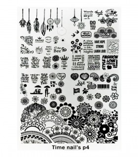 شابلون پلاستیکی طراحی ناخن کد P04