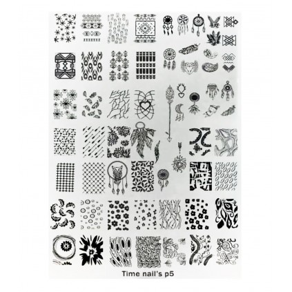 شابلون پلاستیکی طراحی ناخن کد P05