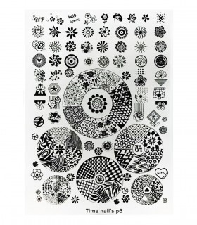 شابلون پلاستیکی طراحی ناخن کد P06